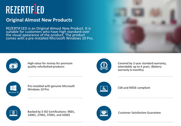 Lenovo 12,5" ThinkPad X280 Intel i5-8250U, 8GB RAM, 256GB SSD, Intel UHD Graphics 620, Windows 10 Pro - notebook (Refurbished: A)