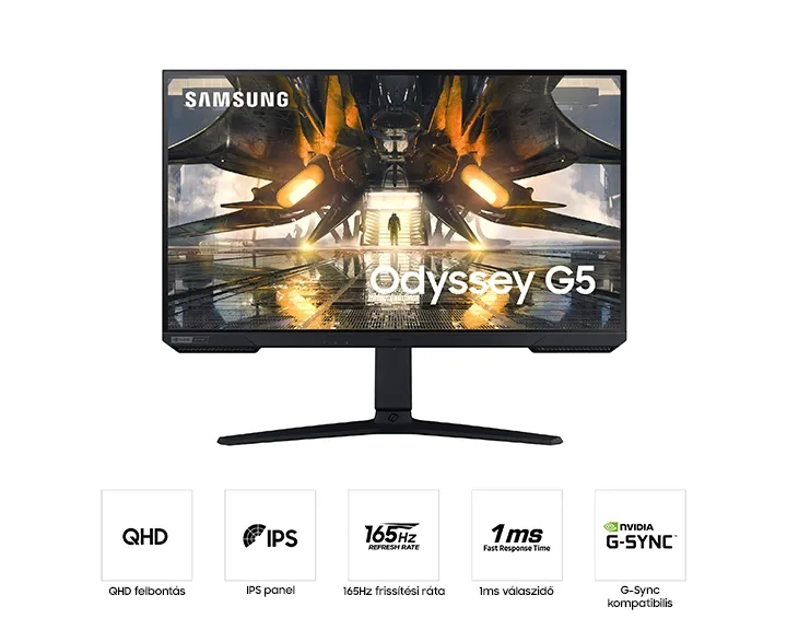 Samsung 32&quot; Odyssey G5 Flat QHD, IPS - gaming monitor