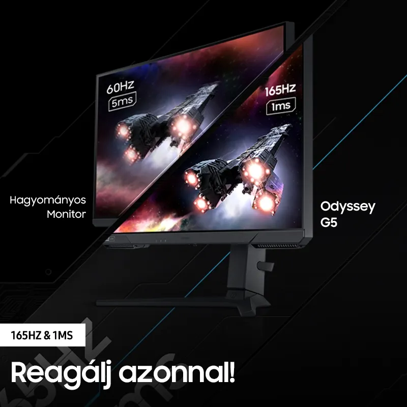 Samsung 32" Odyssey G5 Flat QHD, IPS - gaming monitor