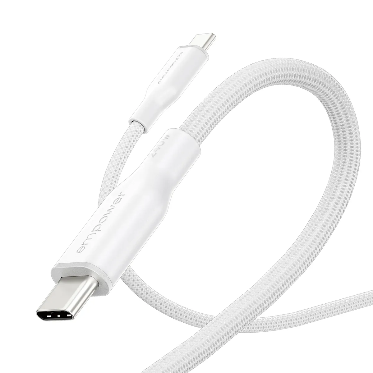 PanzerGlass EMPOWER Racing USB-C cable, 240W, 2 m, Silver White