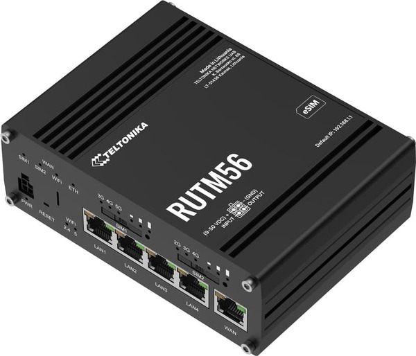 Teltonika RUTM56 - Industrial 5G Router, Black