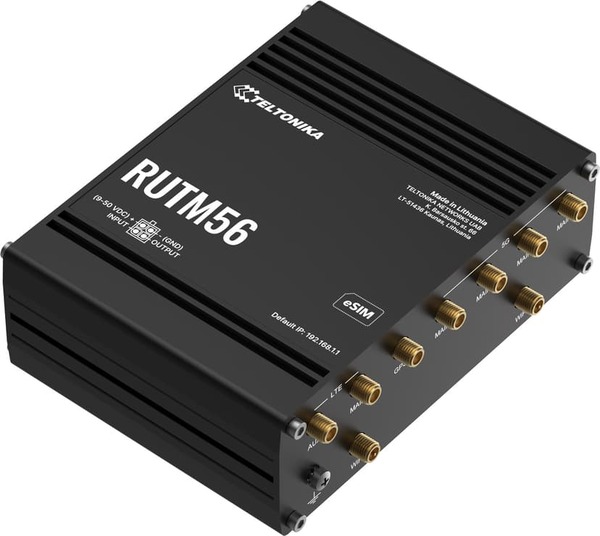 Teltonika RUTM56 - Industrial 5G Router, Black