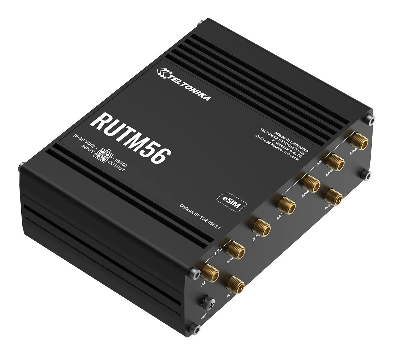 Teltonika RUTM56 - Industrial 5G Router, Black