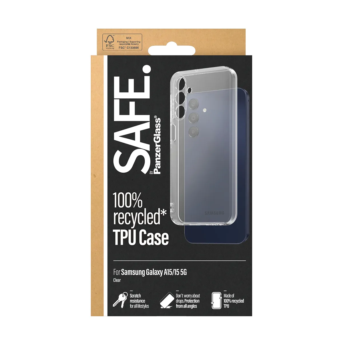 SAFE. by PanzerGlass Galaxy A15 / A15 5G Case, Transparent