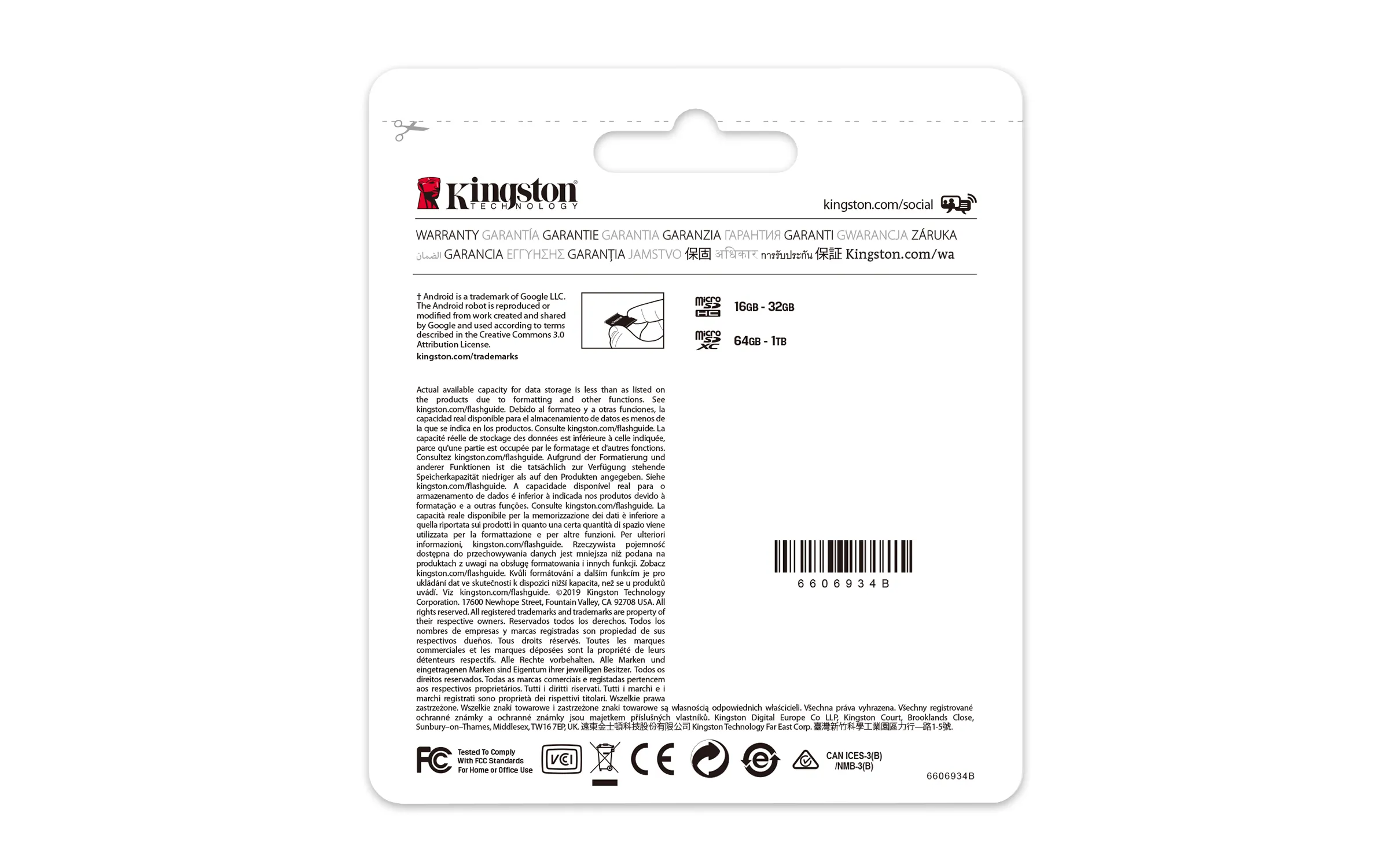 Kingston Canvas Select Plus 512 Gt MicroSDXC -muistikortti + SD-adapteri