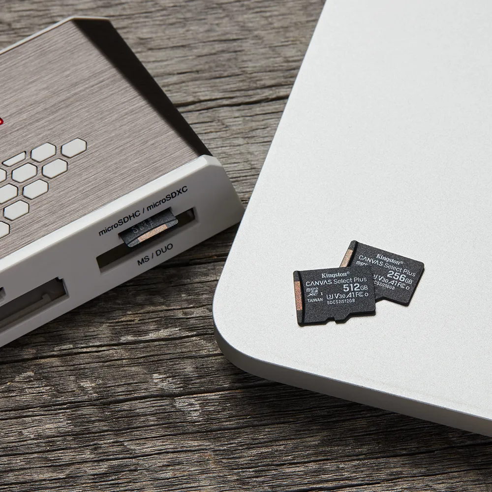 Kingston Canvas Select Plus 512 Gt MicroSDXC -muistikortti + SD-adapteri