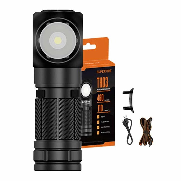 SUPERFIRE TH03, 500 mAh, 460 lm, Flashlight