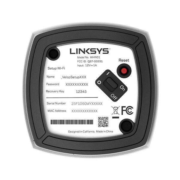 Linksys Velop -mesh WiFi -j&auml;rjestelm&auml;, Wi-Fi 5, AC1300, Dual-band, 3 kpl, valkoinen