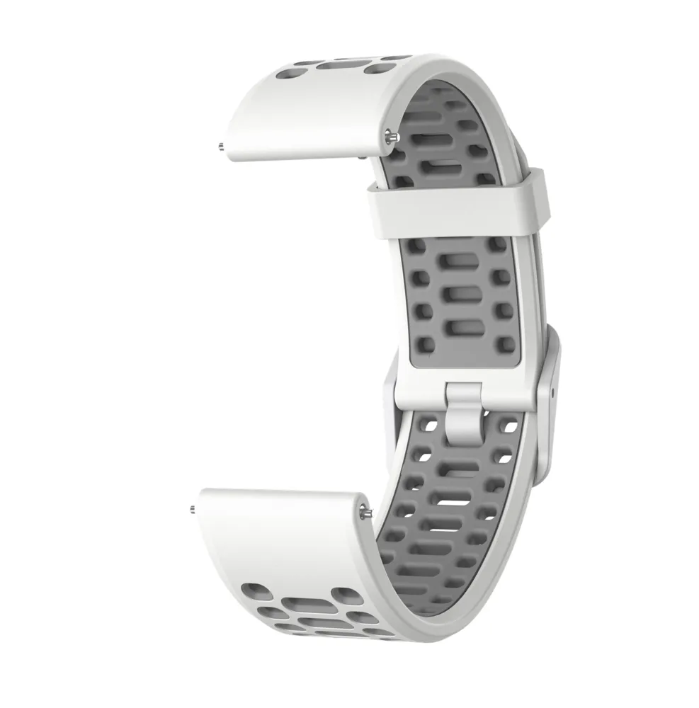 Coros Pace 2/Apex 42mm -silikoniranneke, Valkoinen