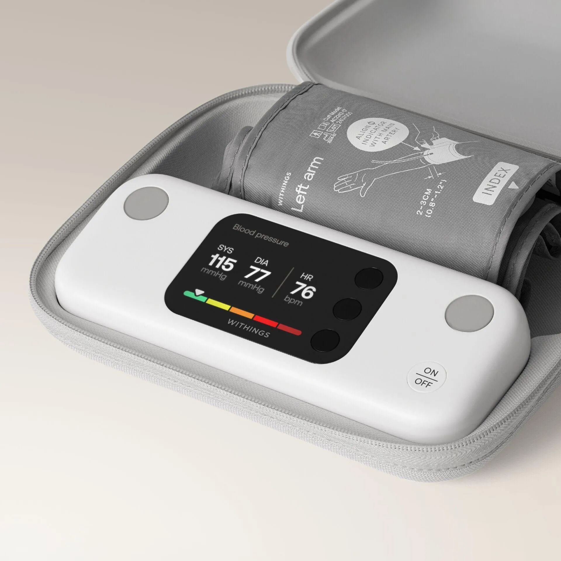 Withings BPM Vision -olkavarsiverenpainemittari EKG-toiminnolla, valkoinen