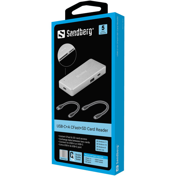 Sandberg USB-C+A CFast+SD Card Reader