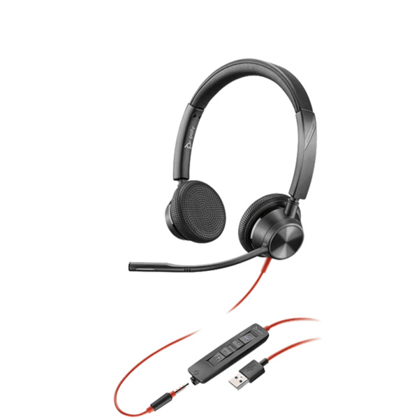 HP Poly Blackwire 3325 Headset, Black