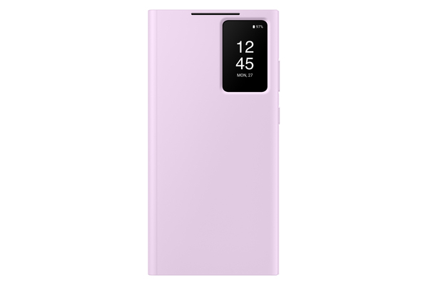 Samsung Clear View Wallet, Galaxy S23 Ultra - pl&aring;nboksfodral, lavendel