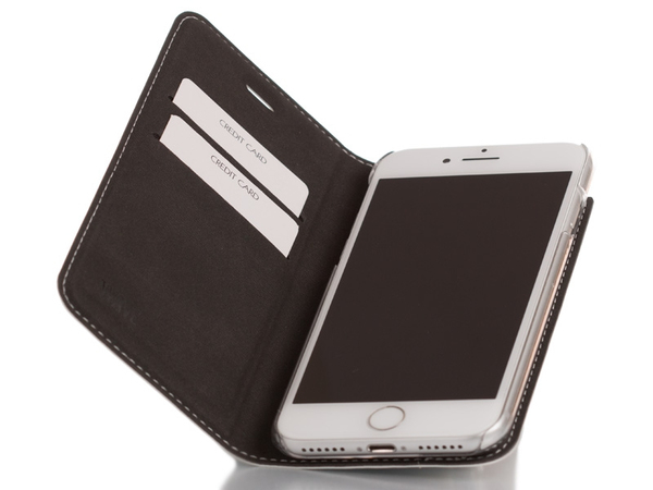 Wave Book Case, iPhone 7/8 - flipfodral, Vit