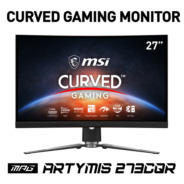 MSI 27" MPG ARTYMIS 273CQR, QHD, VA -kaareva pelin&auml;ytt&ouml;