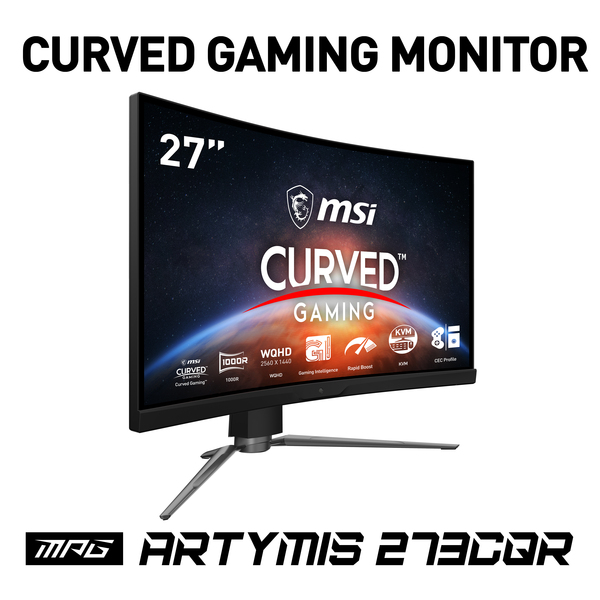 MSI 27" MPG ARTYMIS 273CQR, QHD, VA -kaareva pelin&auml;ytt&ouml;