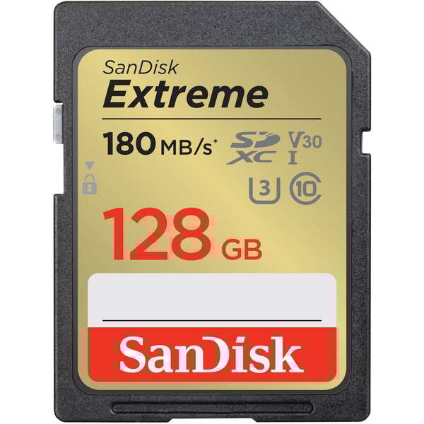 SanDisk Extreme 128 Gt SDXC UHS-I U3 V30 A1 -muistikortti