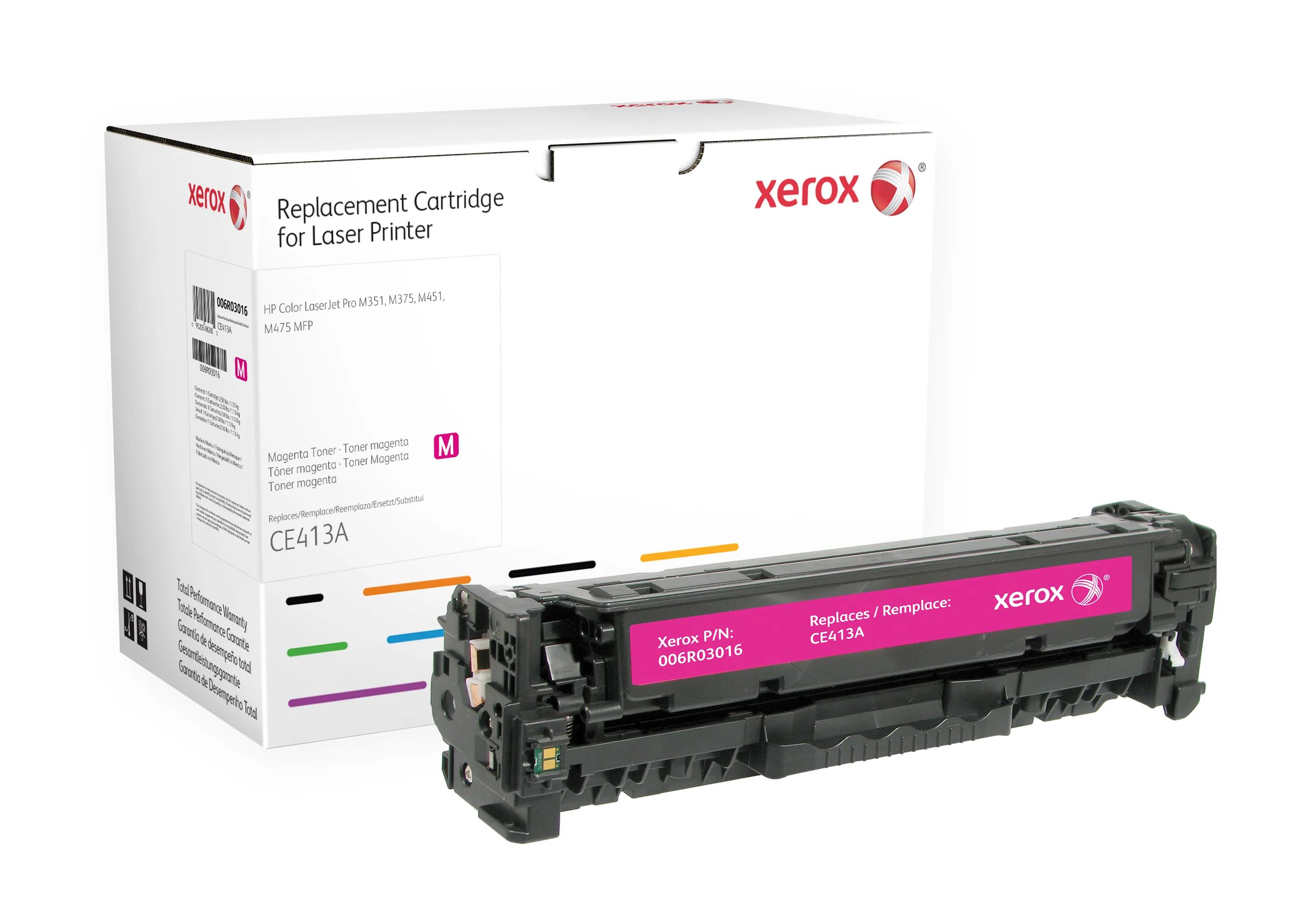Xerox - Magenta - v&auml;riainekasetti (vastaavuus: HP CE413A) malleihin LaserJet Pro 300 color M351a, 300 color MFP M375nw, 400 color M451, 400 color MFP M475
