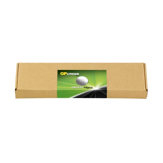 GP Lithium knappceller CR2025 E-BOX, 10-P