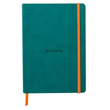 Rhodiarama soft A5 peacock ruled ivory