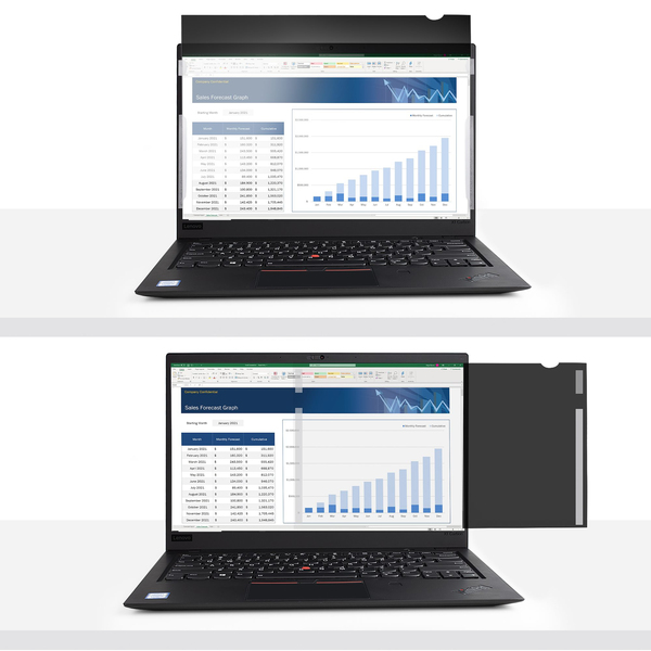 STARTECH.COM 14in Laptop Privacy Screen Anti-Glare Privacy Screen for Widescreen 16:9 Monitors Computer Blue Light Screen Protector