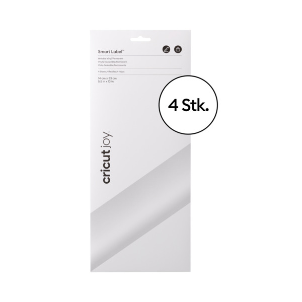 Cricut Joy Smart Vinyl Permanent 14x33cm 4 sheets (Writable White)