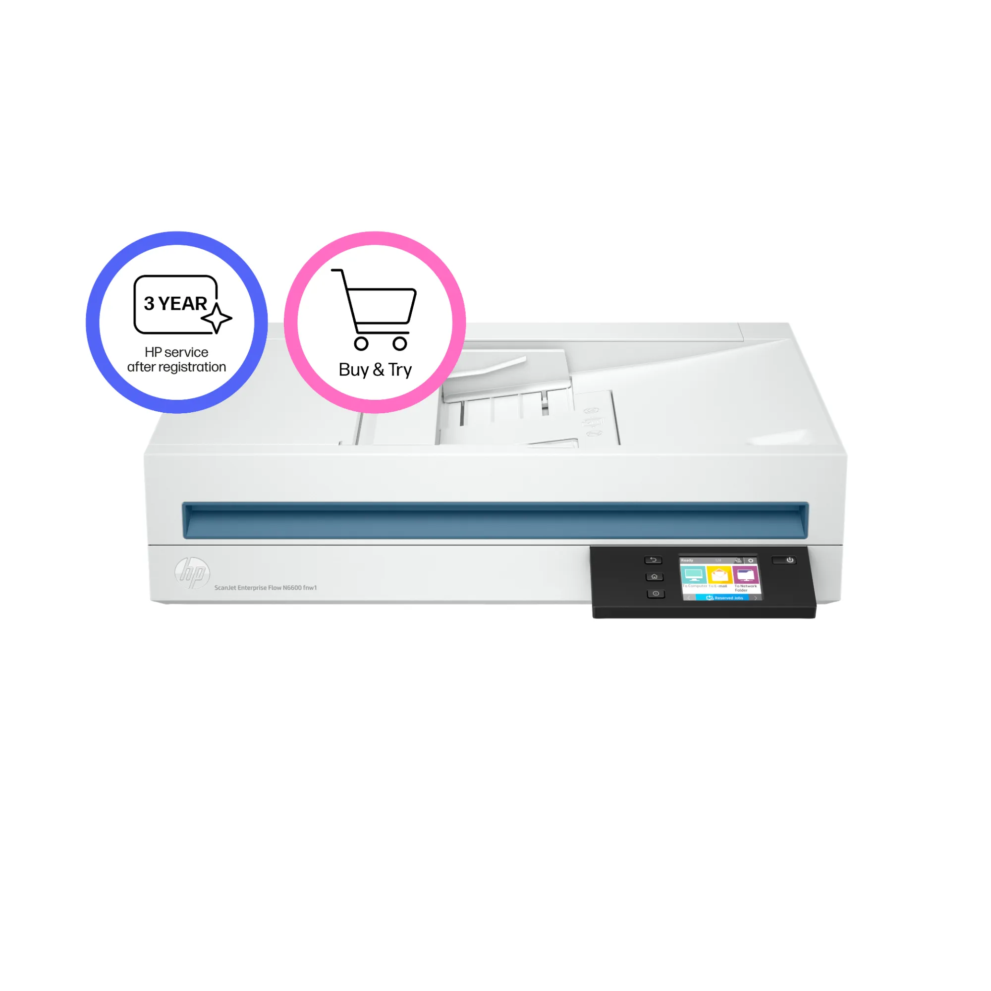 HP ScanJet Ent Flow N6600 fnw1 Scanner HP SJ Ent Flw N6600 fnw1 Scnr:Eu Mltlang