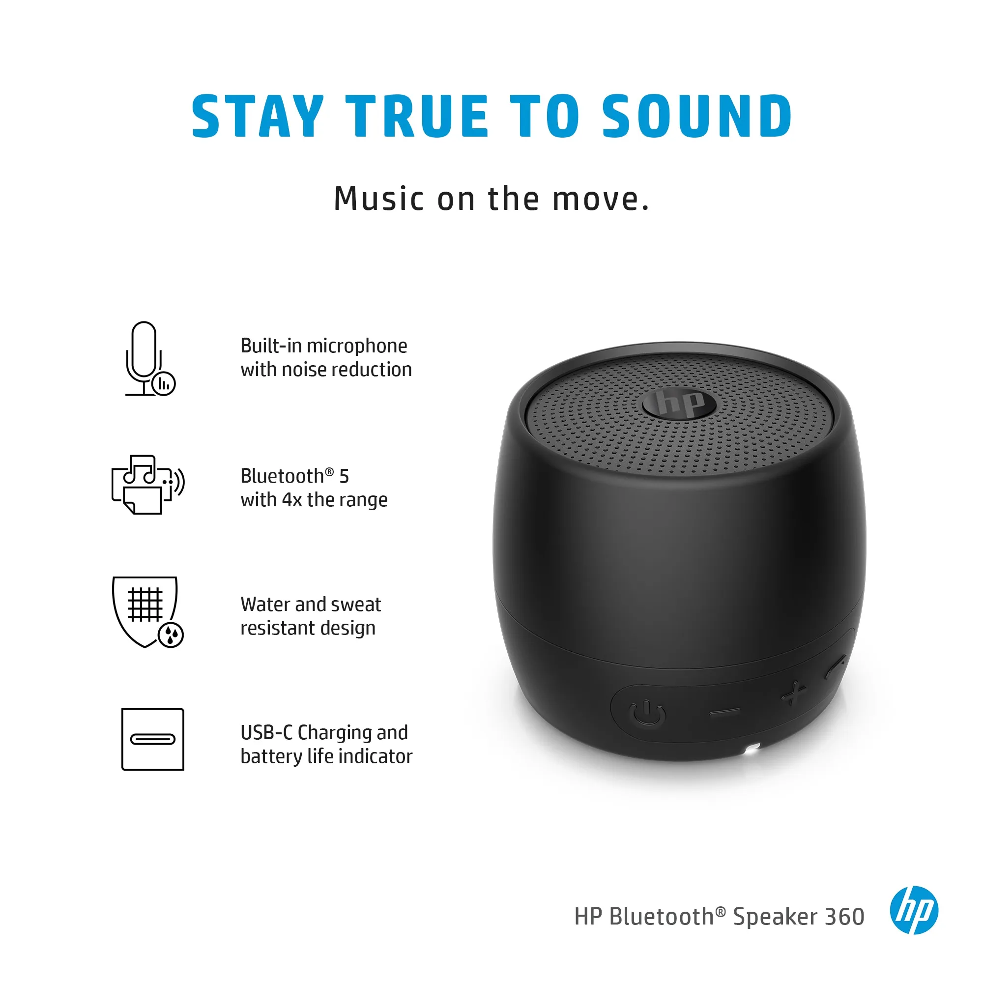 HP Bluetooth Speaker 360 Black