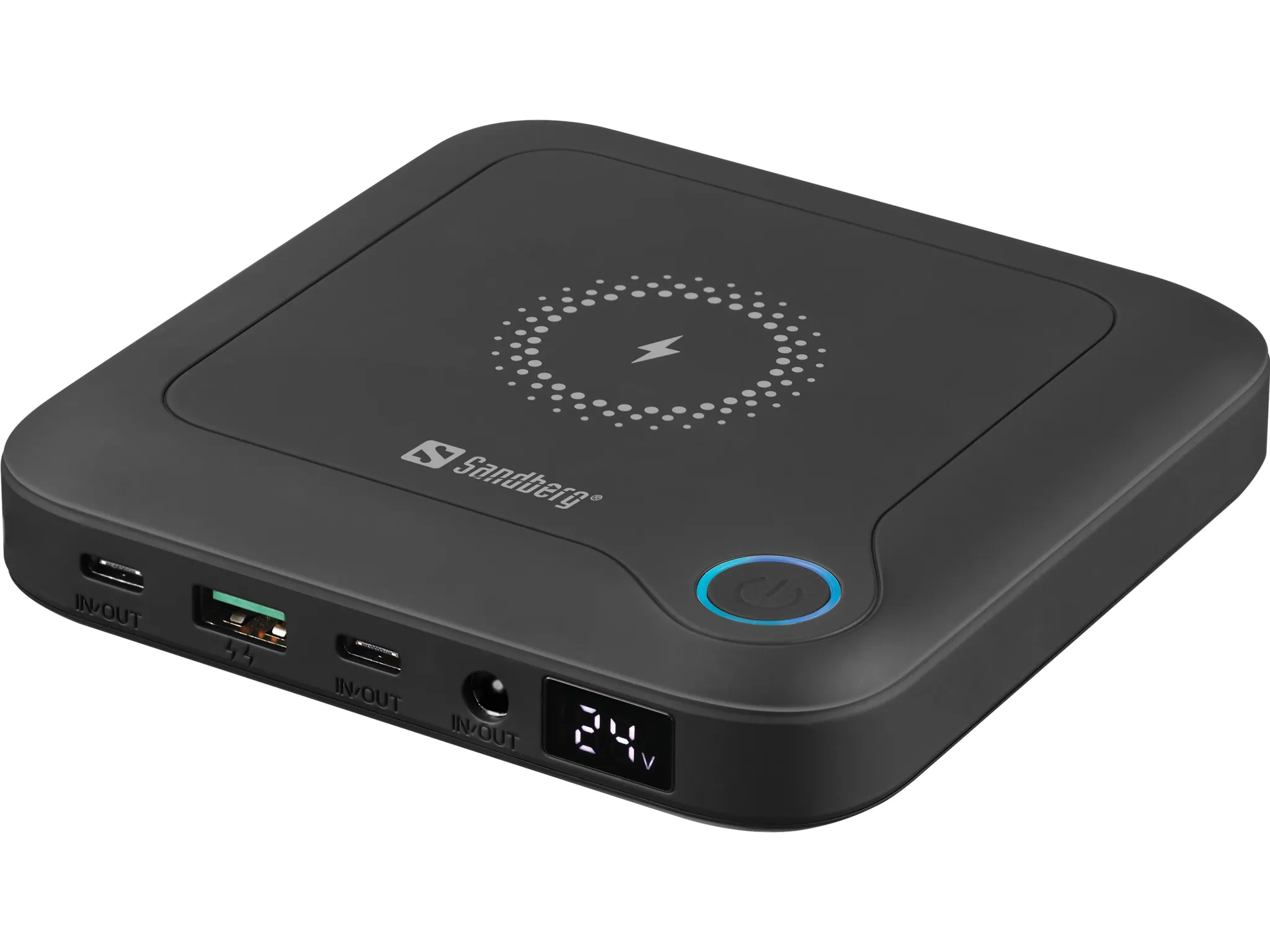 SANDBERG All-in1 Laptop 25000 mAh, 60W, 45W, 18W, 15W - powerbank, Black