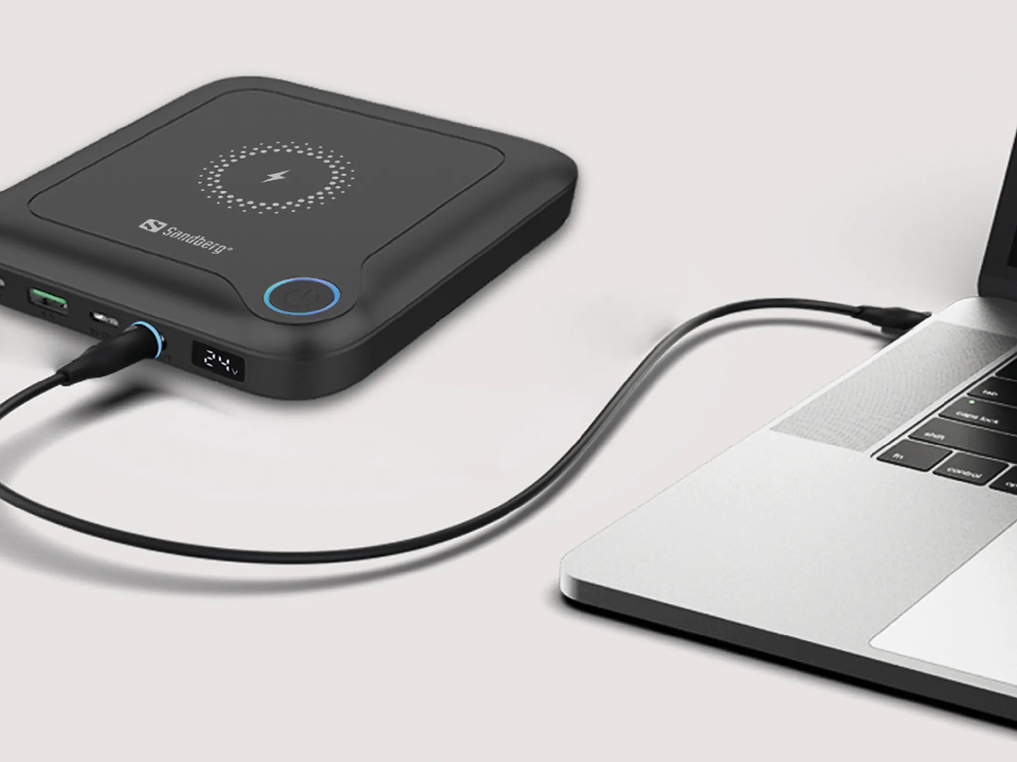 SANDBERG All-in1 Laptop 25000 mAh, 60W, 45W, 18W, 15W - powerbank, Black