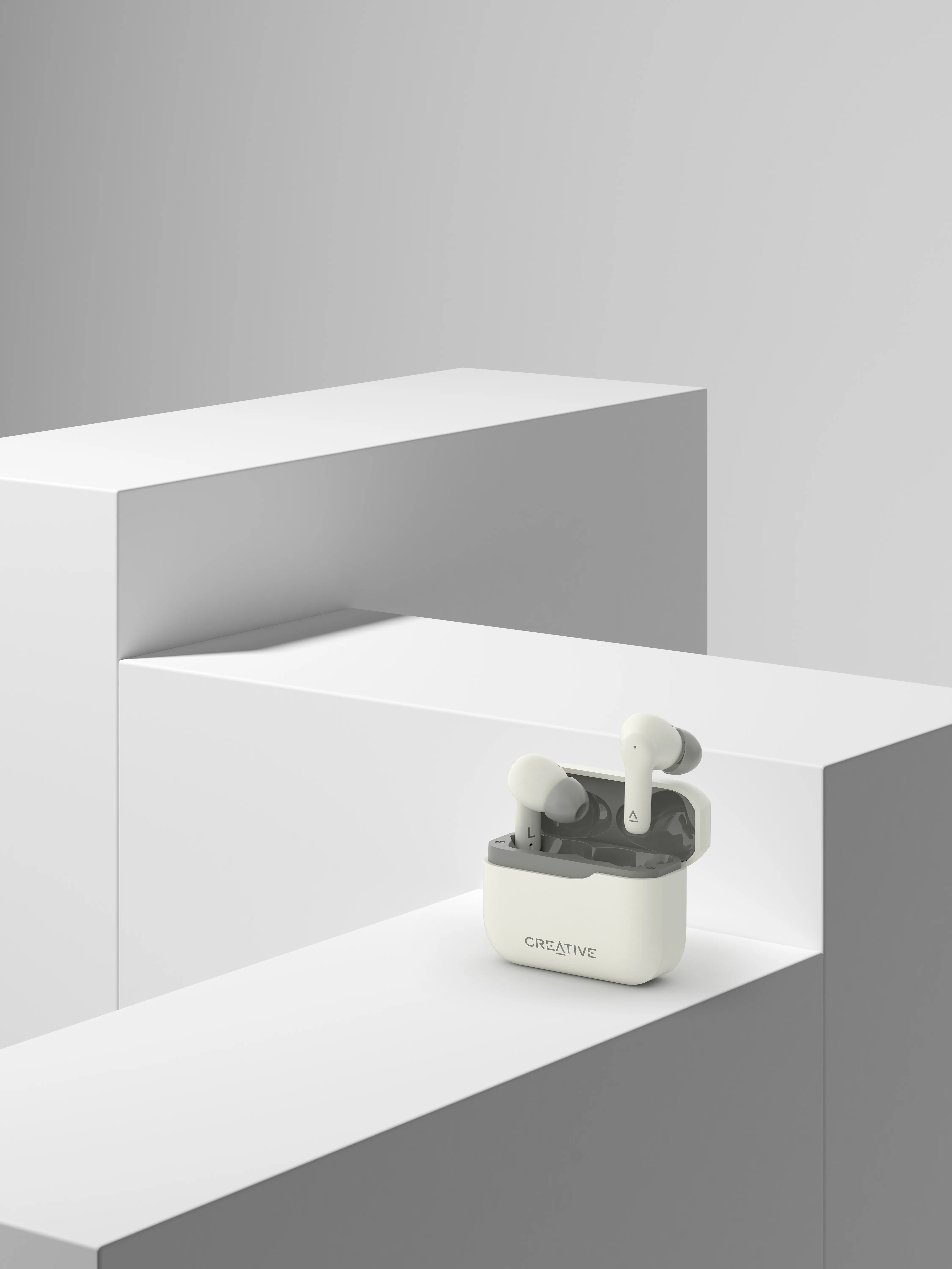 Creative Zen Air Plus Wireless Earbuds, Cream