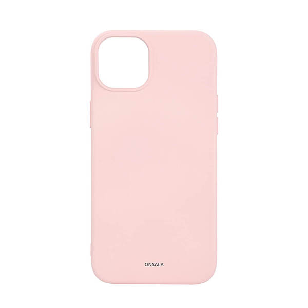 Onsala Sil Touch Recycled MagSeries iPhone 15 Plus - back cover, chalk pink