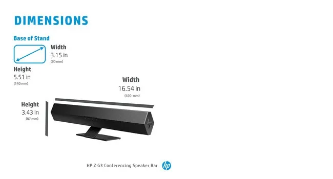 HP Z G3 Conf Spk Bar Stnd