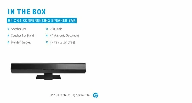 HP Z G3 Conf Spk Bar Stnd