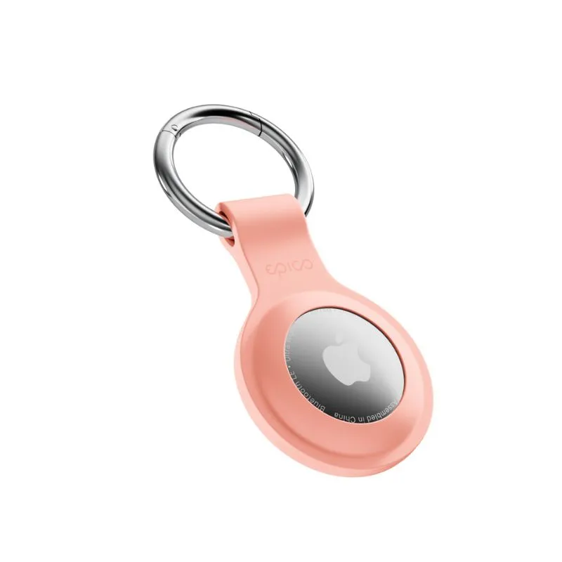 Epico Silicone Full Back Case | AirTag | Pink | Robust Metal Ring