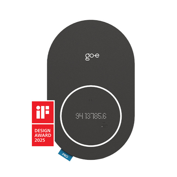 GO-E Charger PRO 11 kW 3-phase Wall-mounted Electric Vehicle Charging Station with 6 meter Type 2 Cable, RFID and IP66 - Black