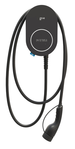 GO-E Charger PRO 11 kW 3-phase Wall-mounted Electric Vehicle Charging Station with 6 meter Type 2 Cable, RFID and IP66 - Black