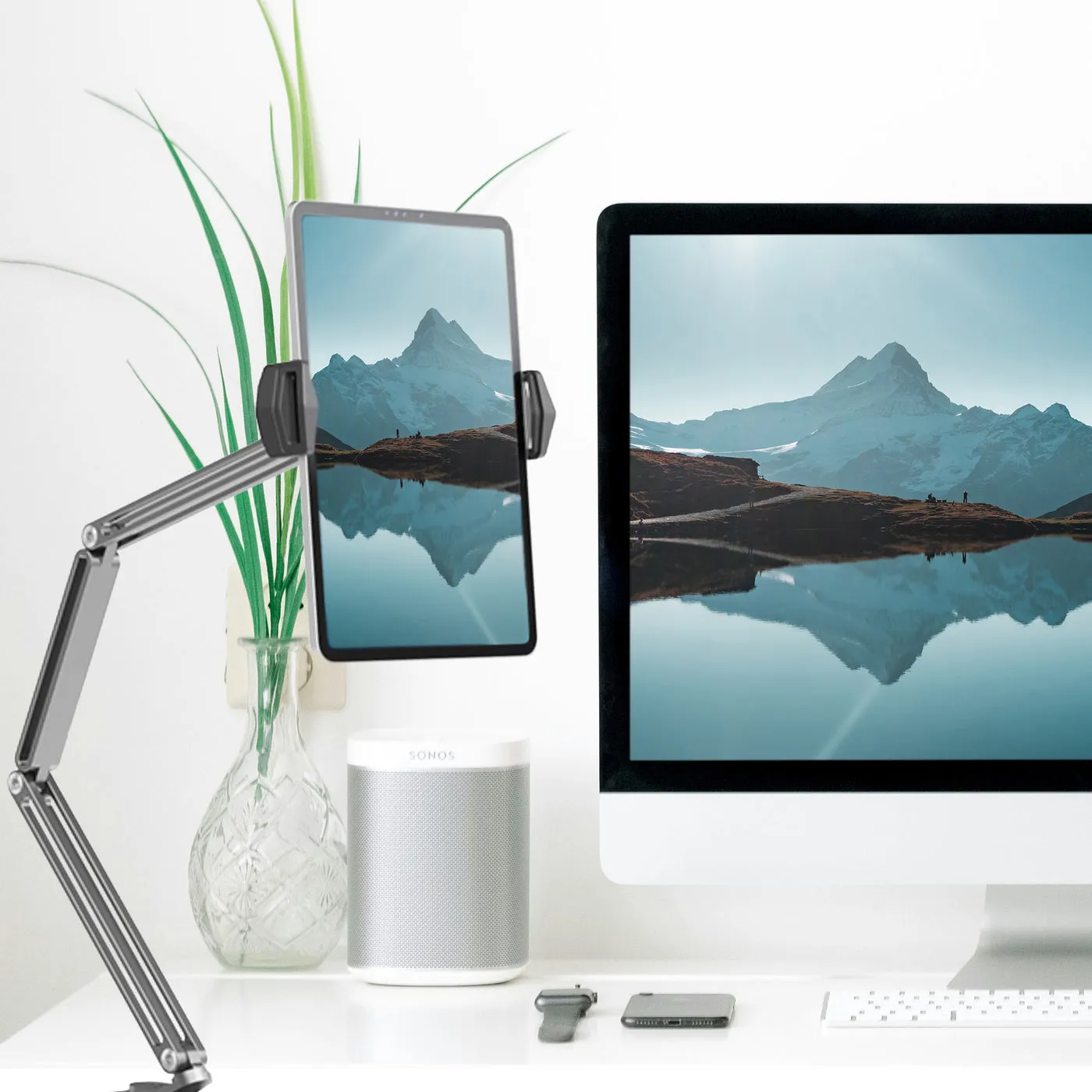 DESIRE2 Flex Arm Tablet Mount for 12.9" Silver