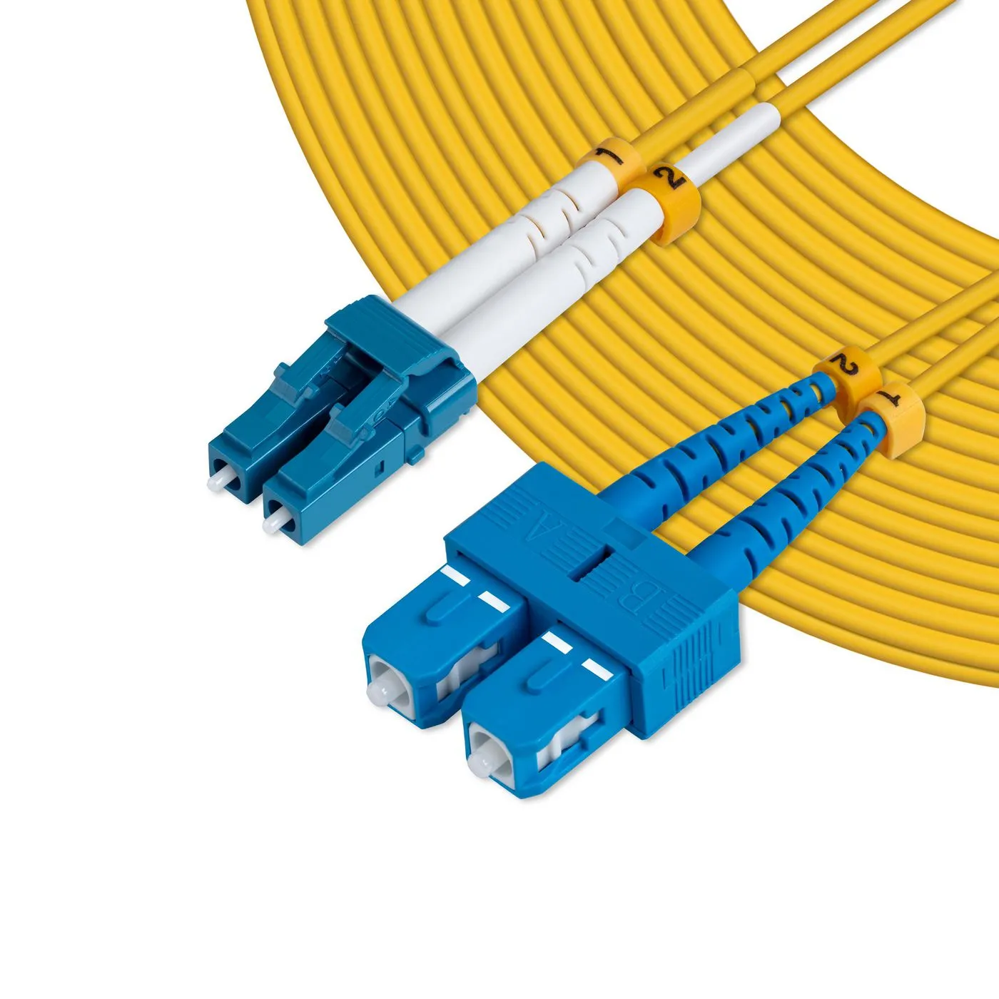 MicroConnect OS2 LSZH LC-SC 2m fiberkabel, gul