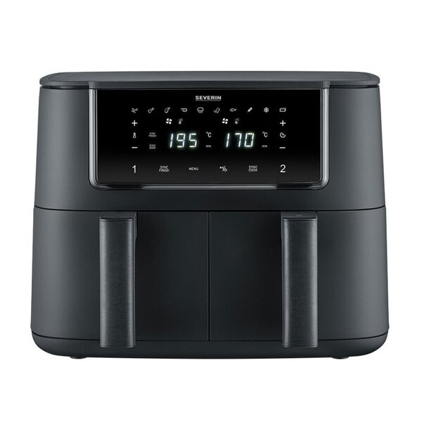SEVERIN FryLight Dual FR 2463, 8 l, 2600 W, airfryer, musta