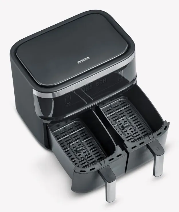 SEVERIN FryLight Dual FR 2463, 8 l, 2600 W, airfryer, svart