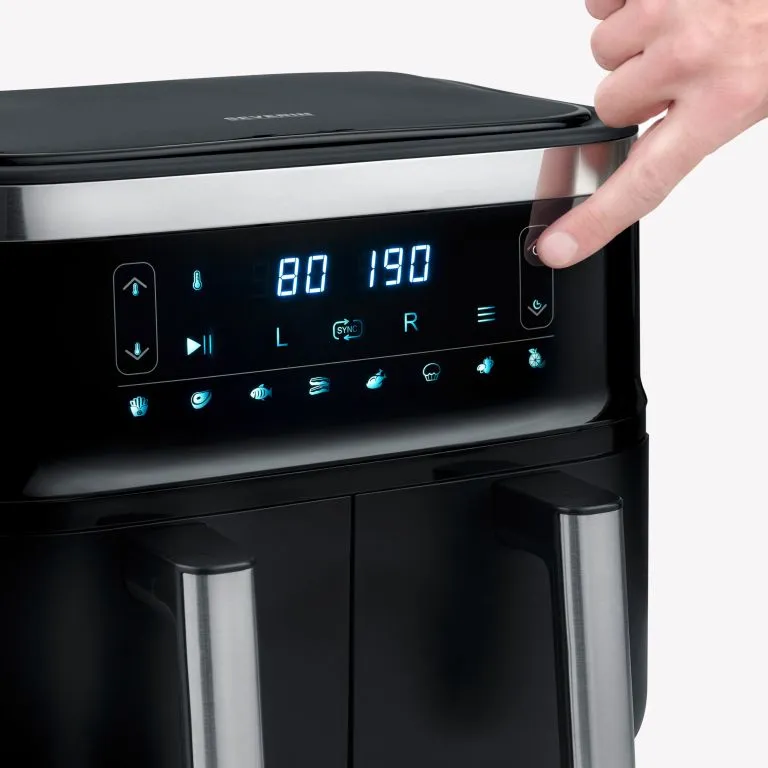 SEVERIN FryLight Dual FR 2463, 8 l, 2600 W, airfryer, musta