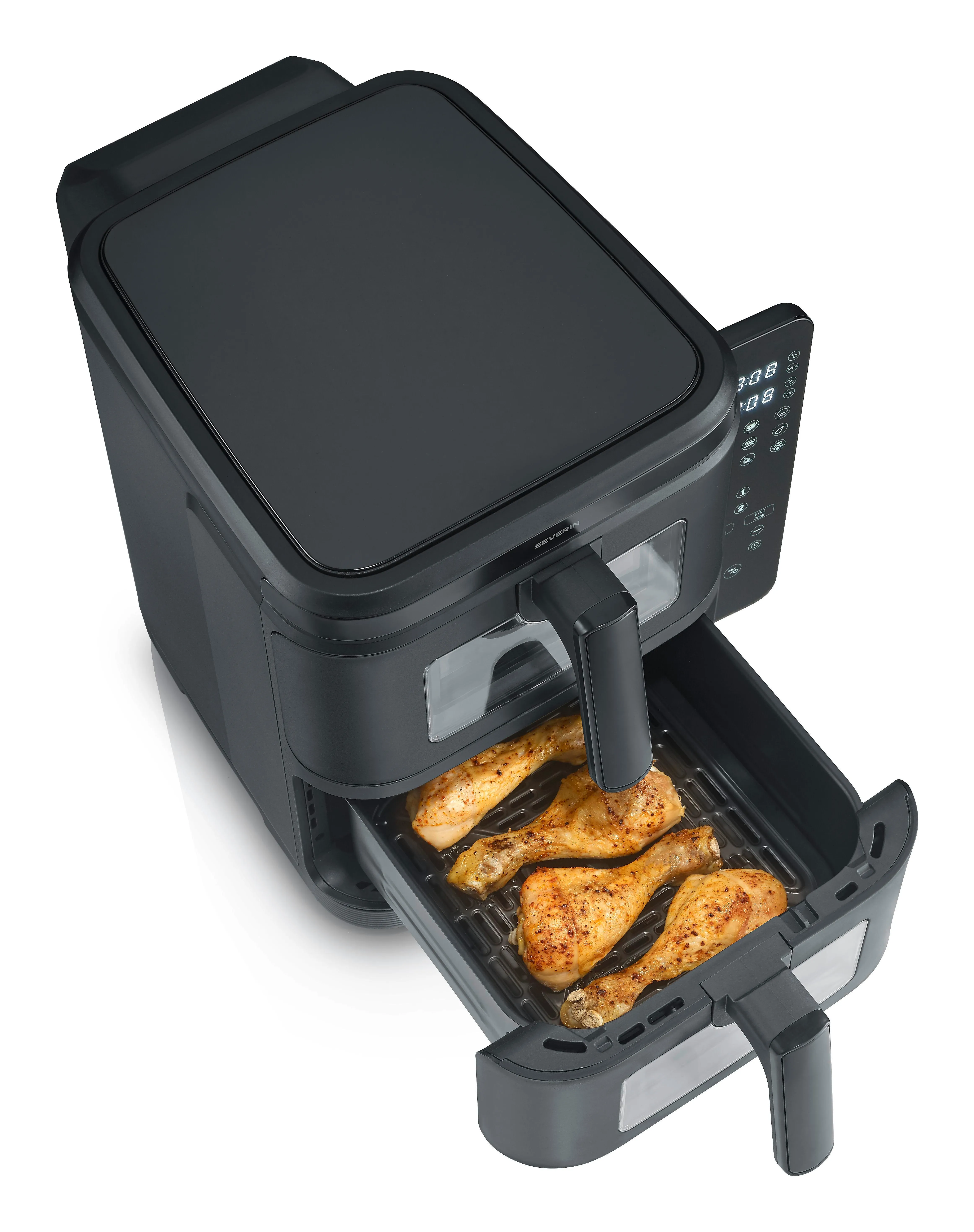 Severin S-Fry Duo Stack FR 2468, 11 l, 11 kg, 2800 W, airfryer, svart