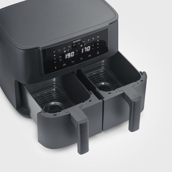 SEVERIN FryLight Dual FR 2463, 8L, 2600W, air fryer, Black