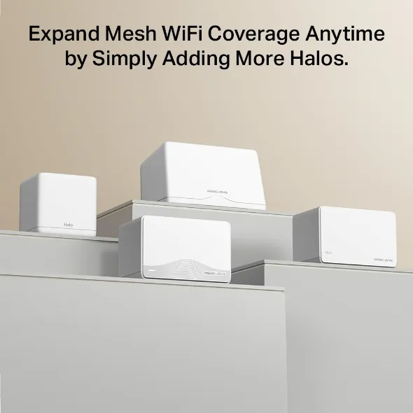 Mercusys Halo H25BE Mesh WiFi System, Wi-Fi 7, BE3600, 3 pcs, White