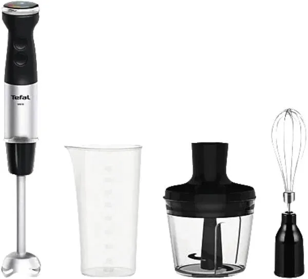 Tefal Quickchef+ HB673830 3in1 1000 W -sauvasekoitinsarja, ruostumaton ter&auml;s, musta