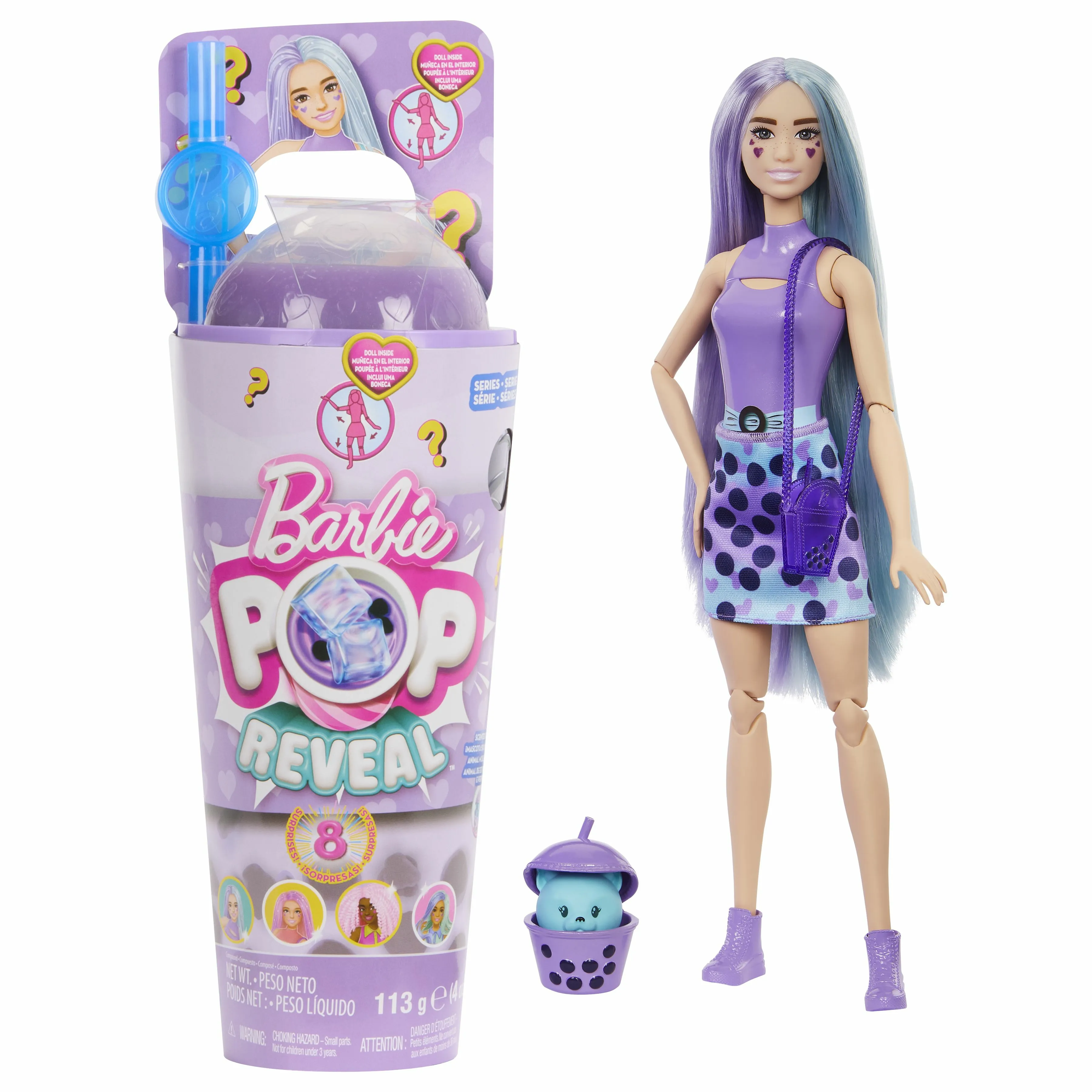 Mattel Barbie Pop! Reveal Bubble Tea Series - Taro Milk, toy figure