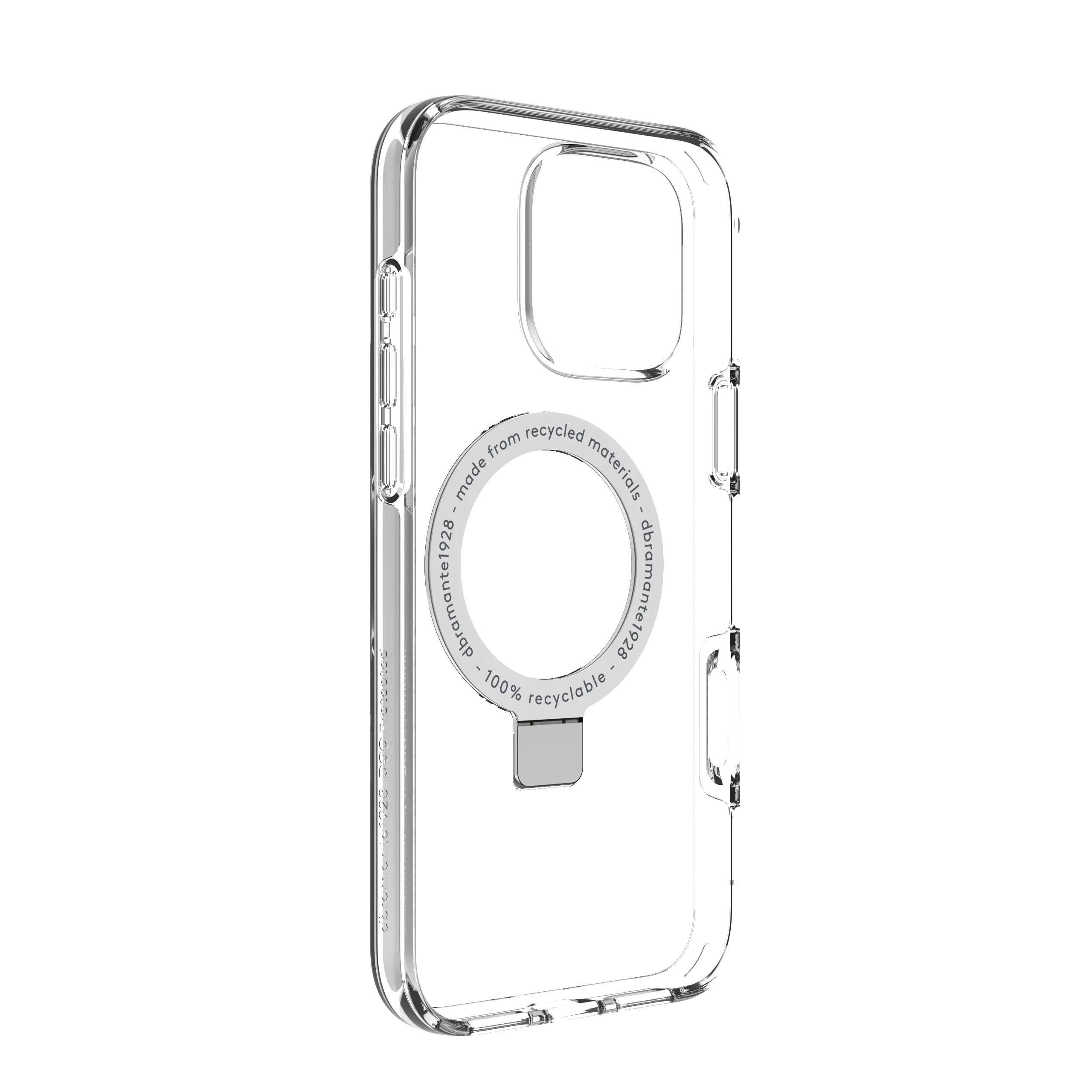 dbramante1928 Iceland Ultra D3O MagSafe Kickstand fodral f iPhone 16 Pro Max, transparent
