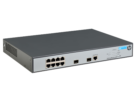 HP 1920-8G-PoE+, 8-port gigabitswitch, PoE 180W, svart