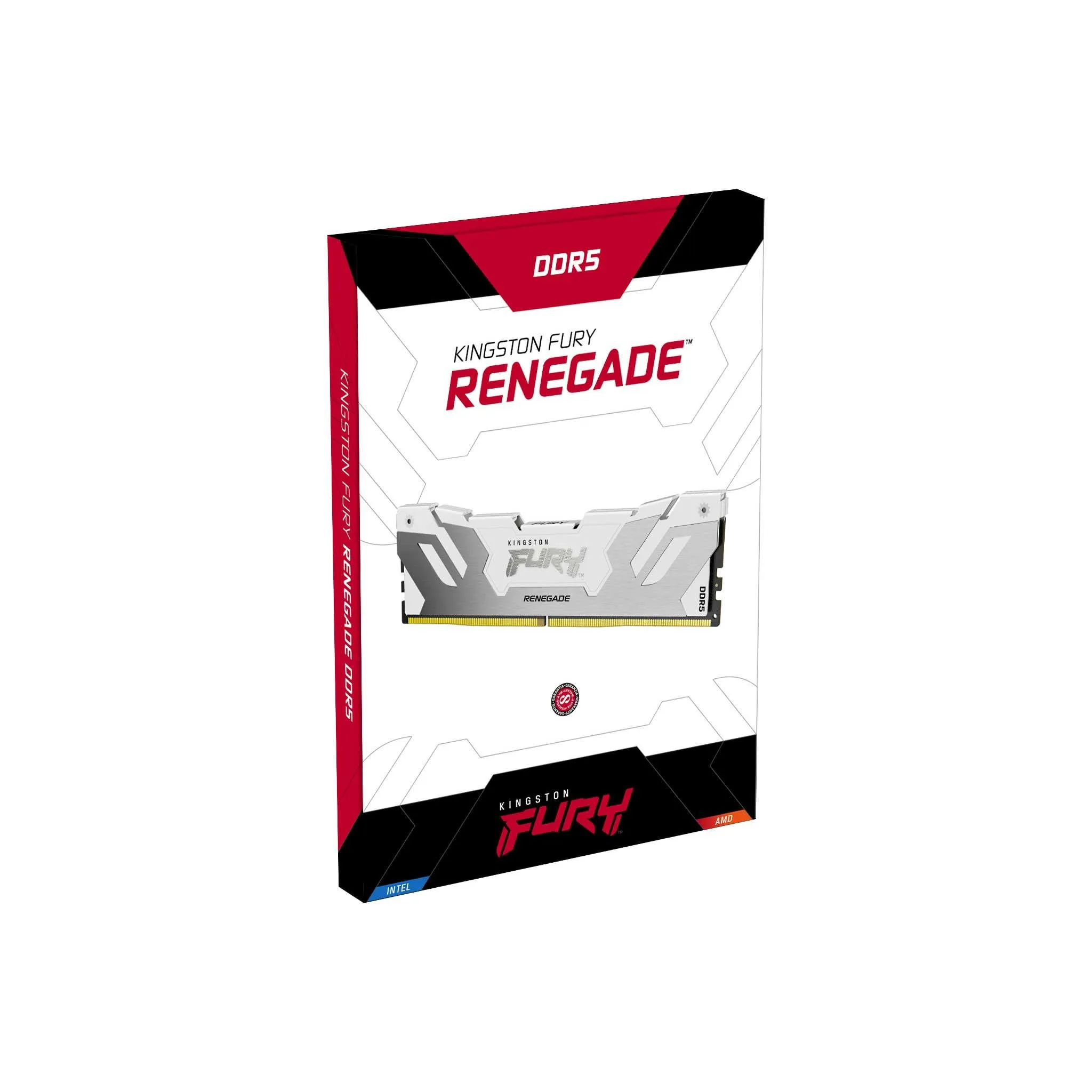 Kingston FURY Renegade 24 Gt (1 x 24 Gt) DDR5 8000 MHz, CL38 -muisti, valkoinen (XMP)